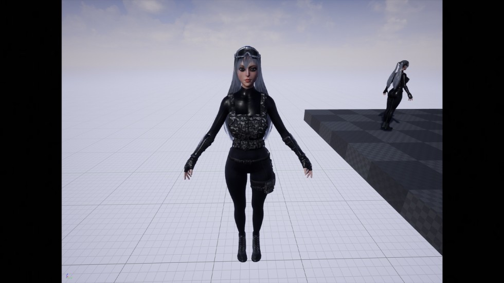 UE4虚幻5 Military Girl 可爱军事风格漂亮女孩角色模型