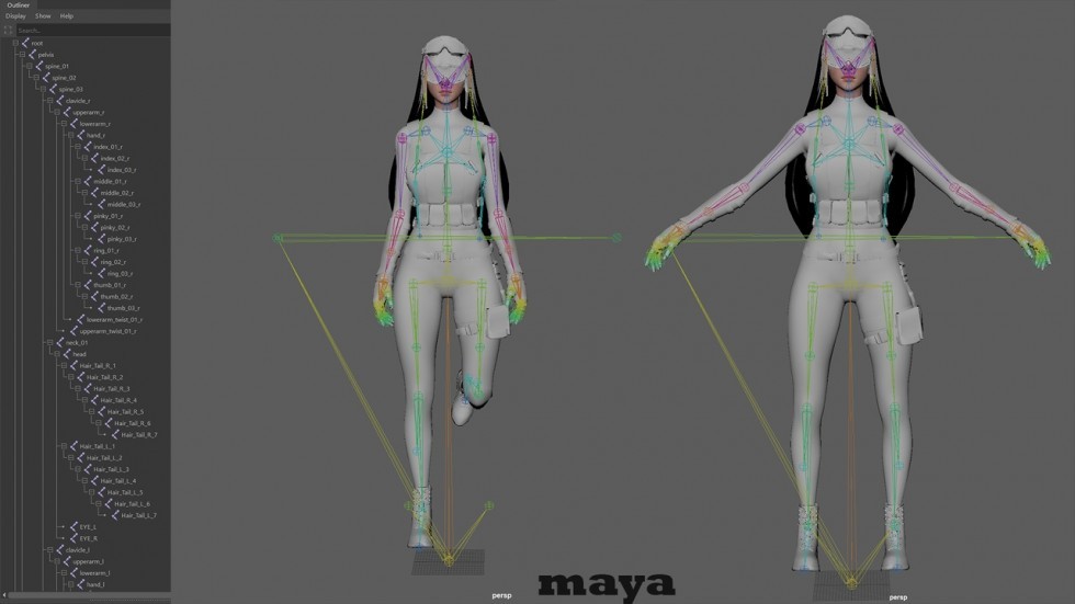 UE4虚幻5 Military Girl 可爱军事风格漂亮女孩角色模型