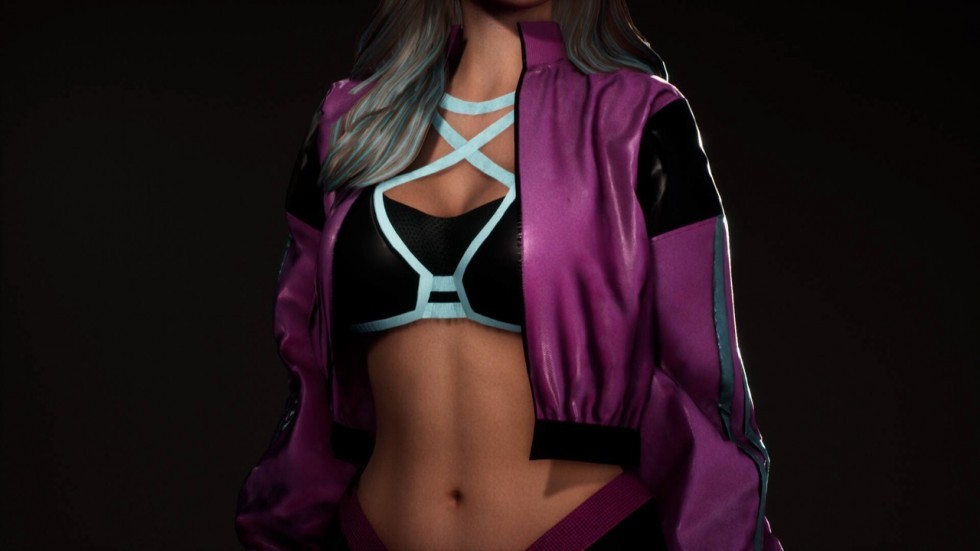 UE4虚幻5 F2 Cyber Girl Davina 赛博朋克网络耳机女孩角色戴维娜