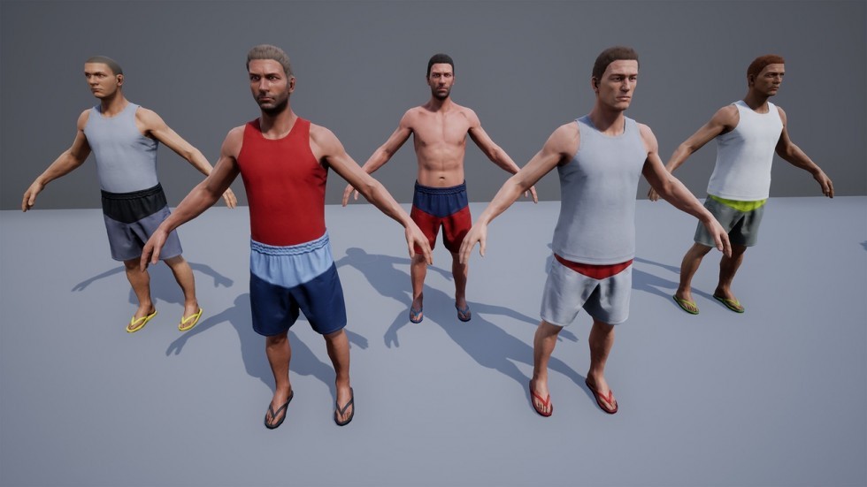 UE4虚幻5 Regular Male Civilian Character 男角色人物模型