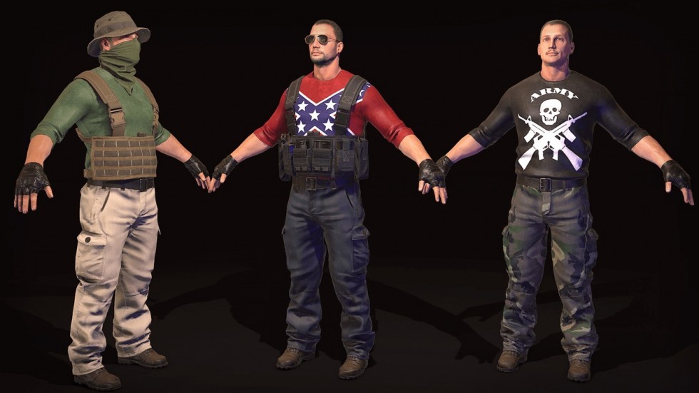 UE4虚幻5 Rebel 悍匪恐怖分子人物模型反恐叛乱者土匪强盗反派
