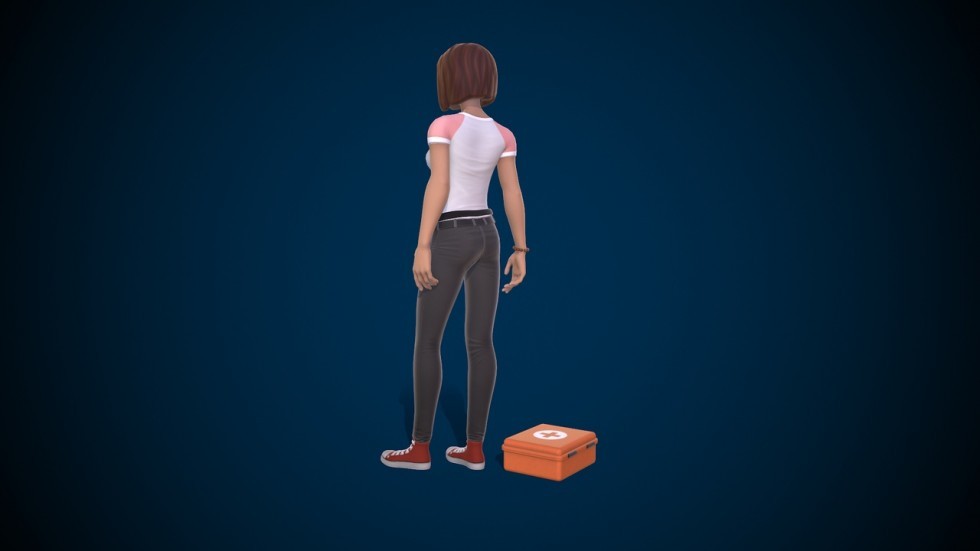 UE4虚幻5 Survivor Girl 生存游戏末日求生女孩角色模型带动画