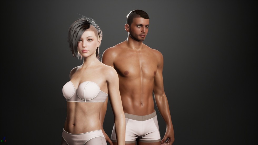 UE4虚幻5 G2 Human Base 赛博朋克男女人类角色模型