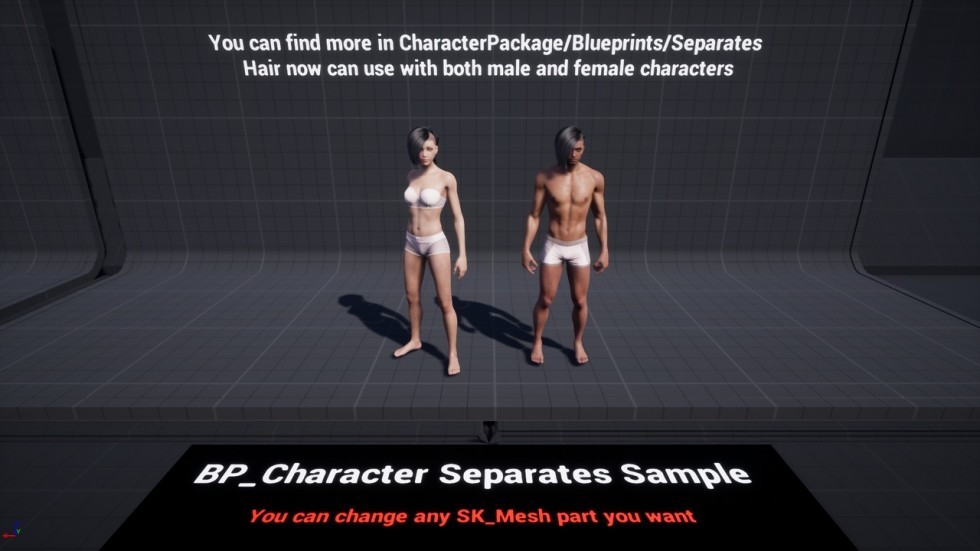 UE4虚幻5 G2 Human Base 赛博朋克男女人类角色模型