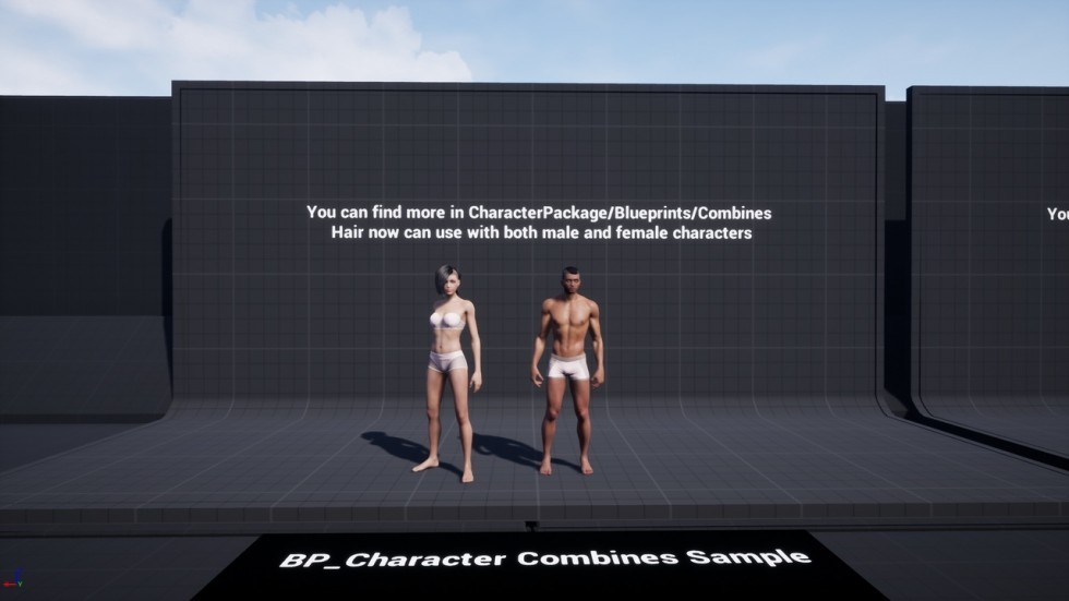 UE4虚幻5 G2 Human Base 赛博朋克男女人类角色模型