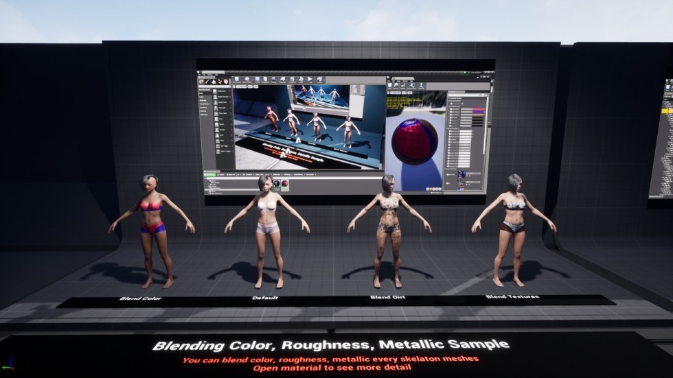 UE4虚幻5 G2 Human Base 赛博朋克男女人类角色模型