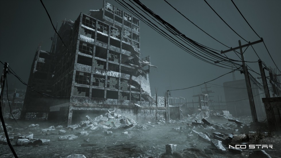 UE5虚幻5 Urban Warzone 雨后城市战场废墟场景