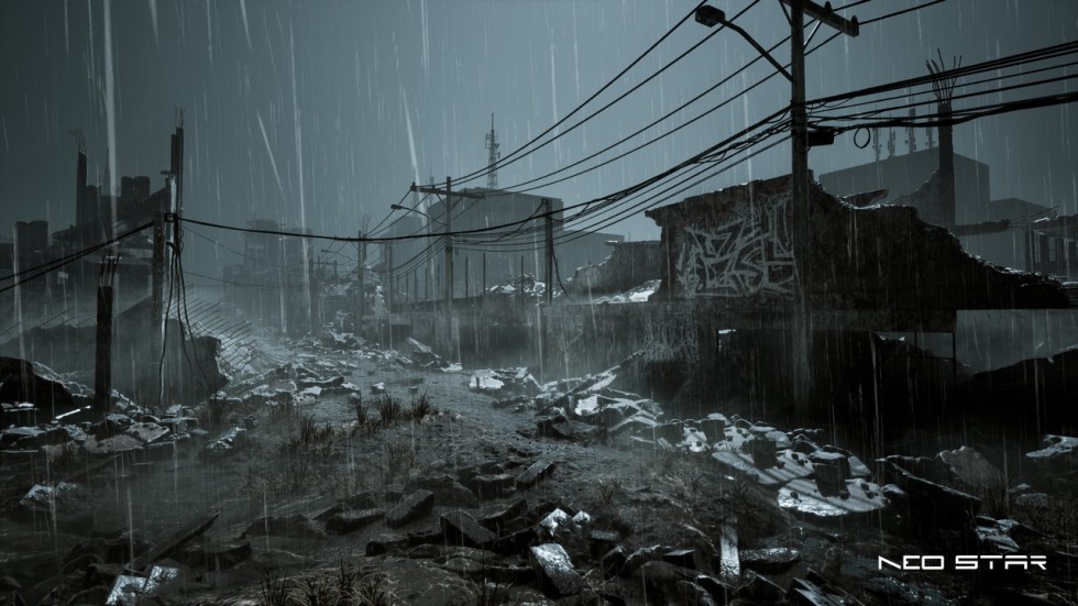 UE5虚幻5 Urban Warzone 雨后城市战场废墟场景