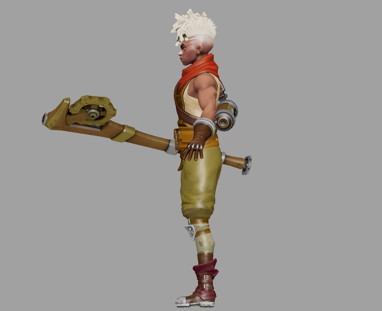 双城之战 - 艾克 Ekko - Maya 模型带绑定贴图