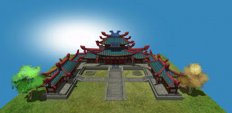 古代房建筑场景