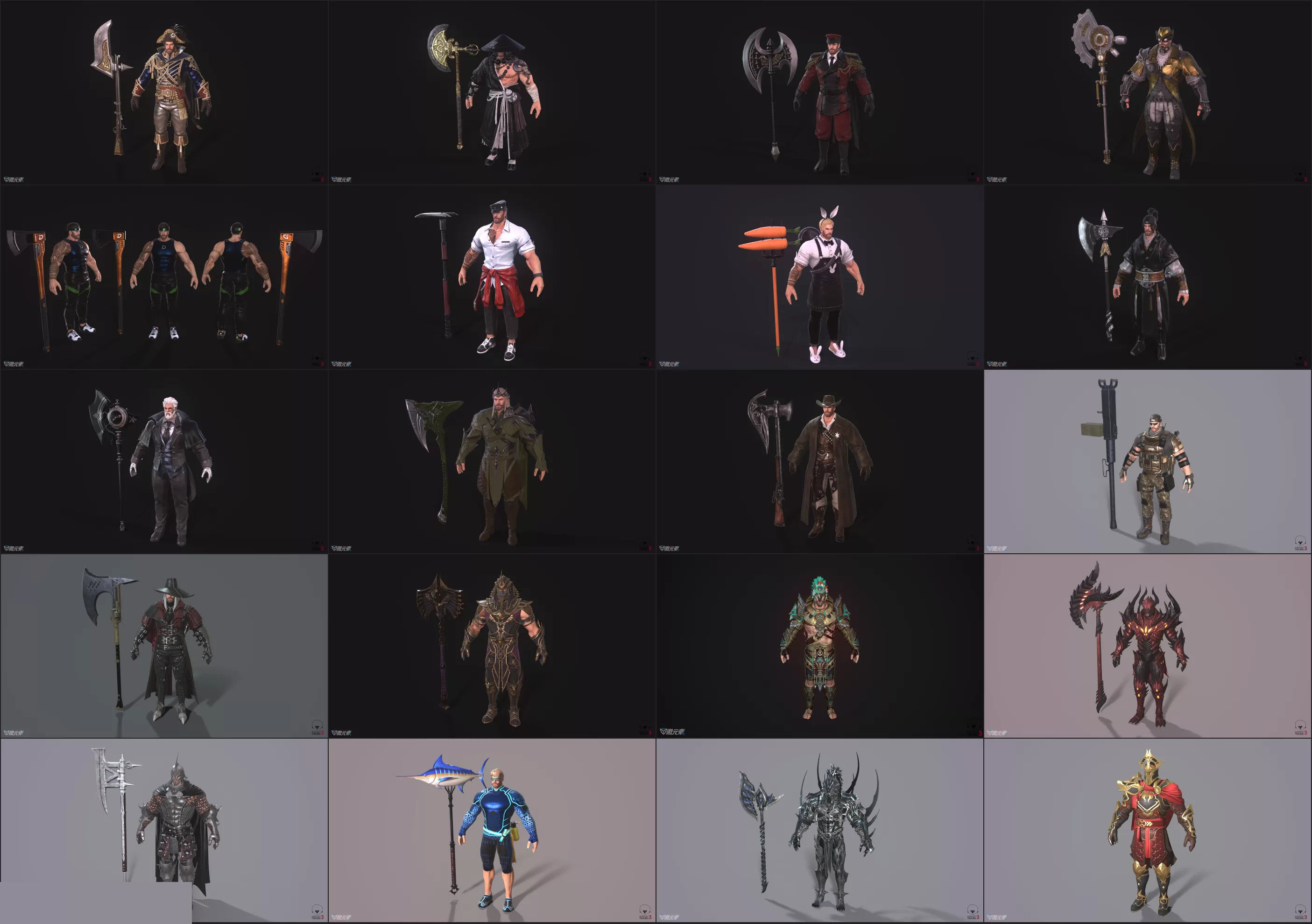 Darkness Rises 黑暗复仇者III 全套模型