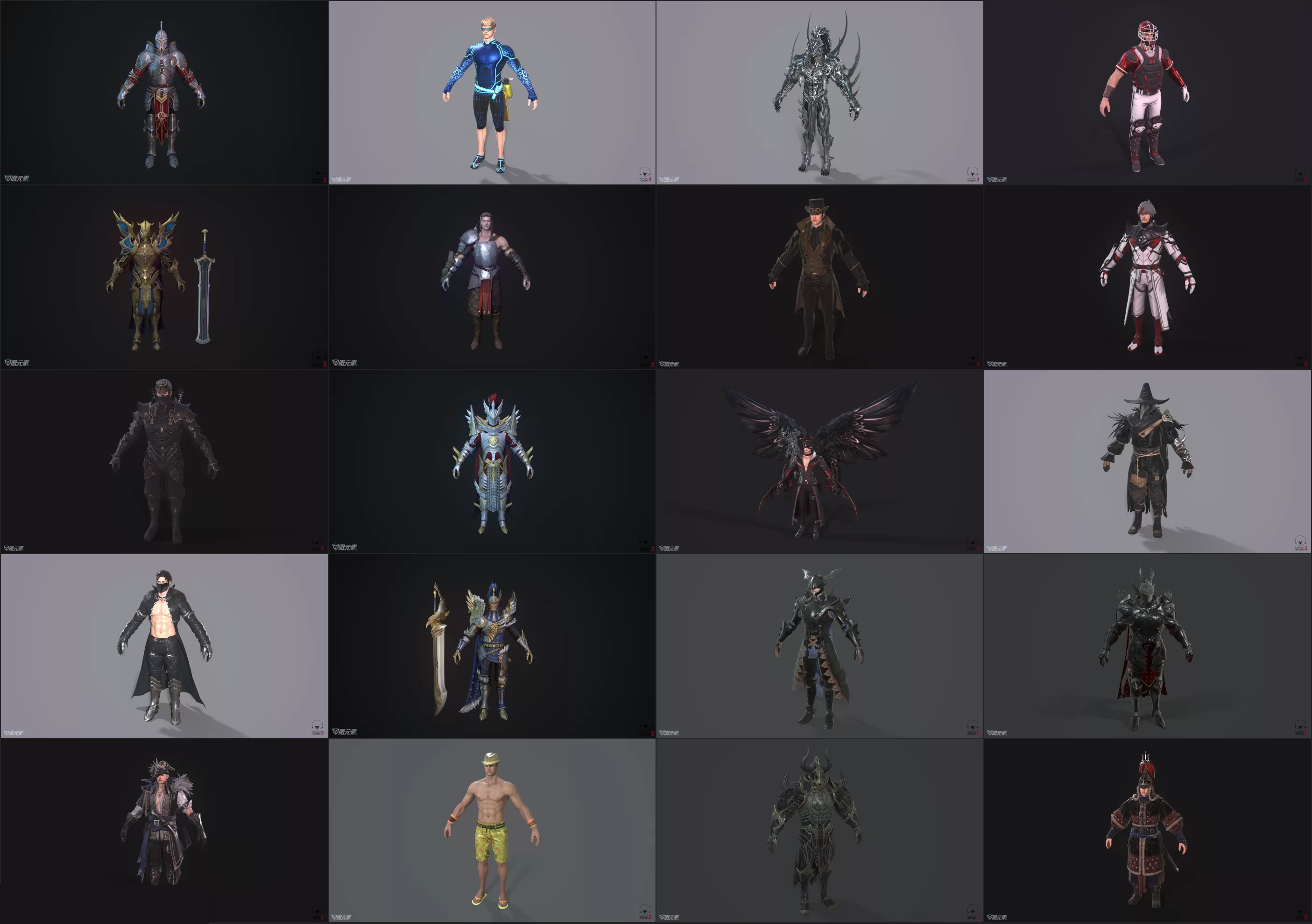 Darkness Rises 黑暗复仇者III 全套模型