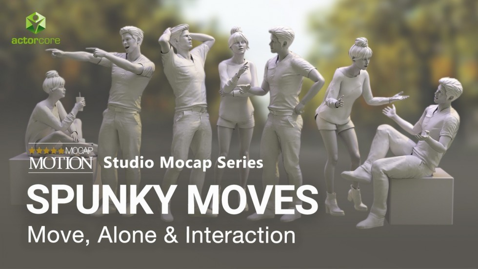 UE4虚幻5 ActorCore Spunky Moves 82个工作室动捕演员动画