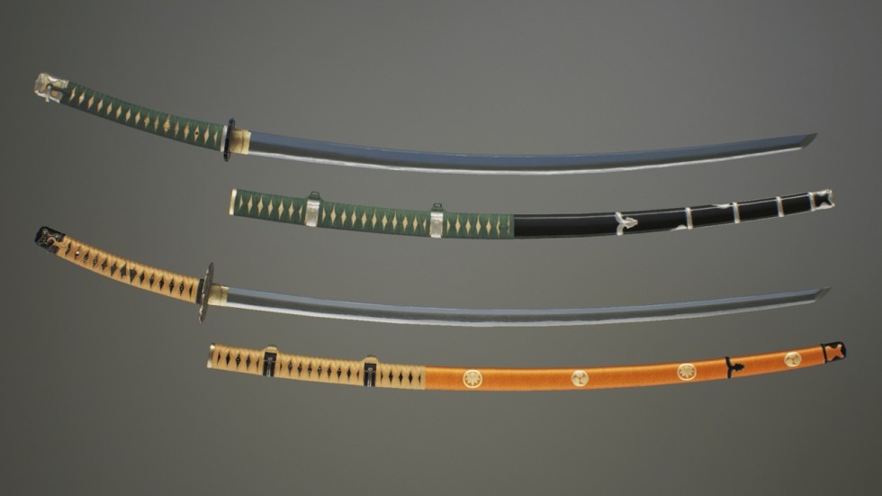 UE4虚幻5 Katana 日本武士武器刀剑模型素材