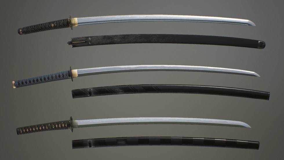 UE4虚幻5 Katana 日本武士武器刀剑模型素材