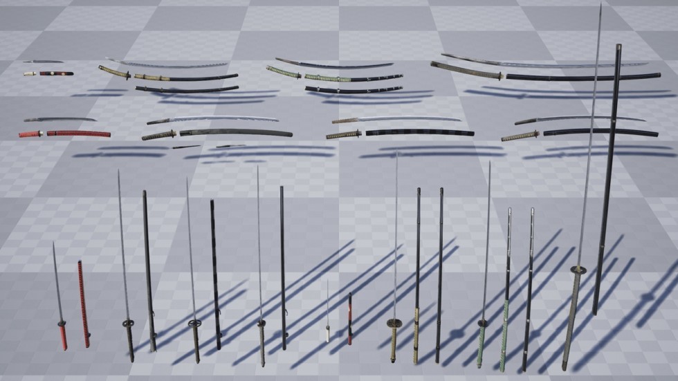 UE4虚幻5 Katana 日本武士武器刀剑模型素材