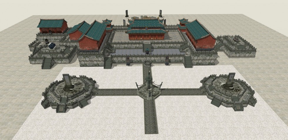 古风武当建筑场景