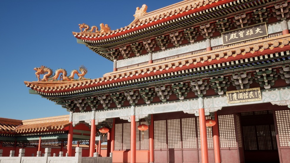 国风宫殿皇宫故宫建筑场景模型