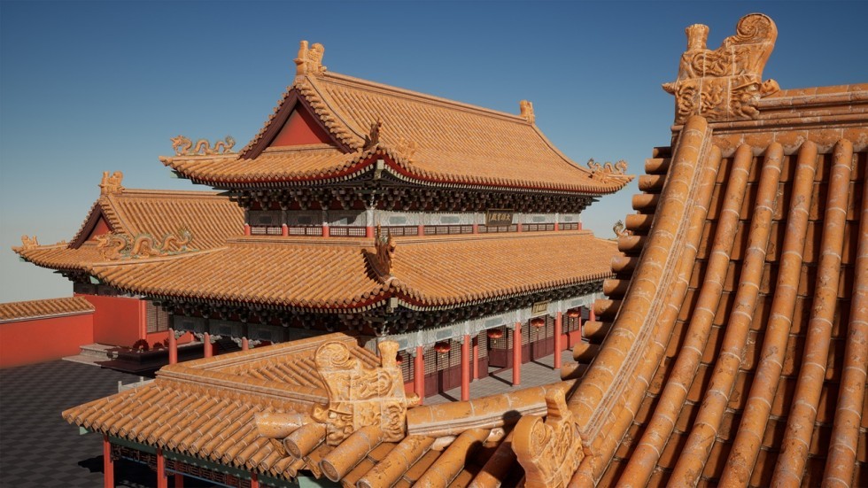 国风宫殿皇宫故宫建筑场景模型