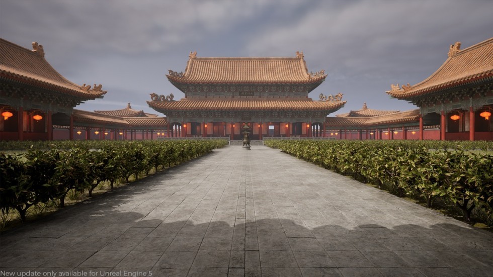 国风宫殿皇宫故宫建筑场景模型