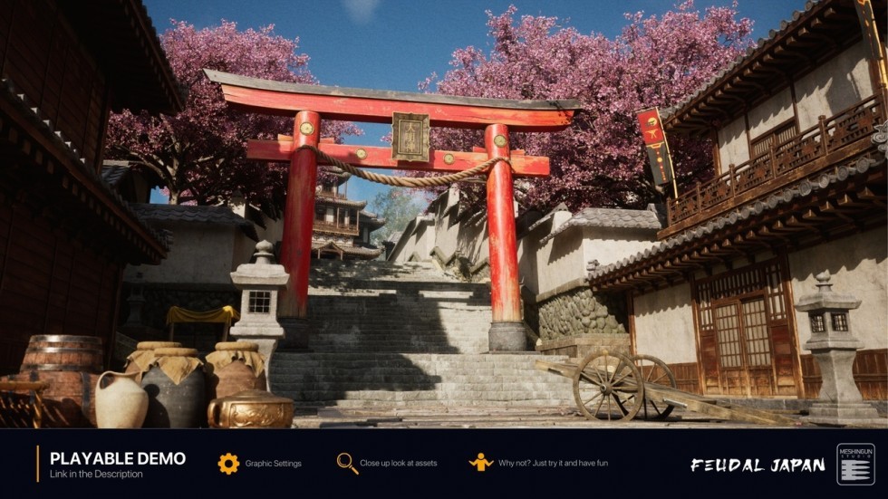 古代复古建筑场景模型