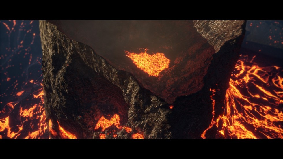 高清火山熔岩岩浆地形场景