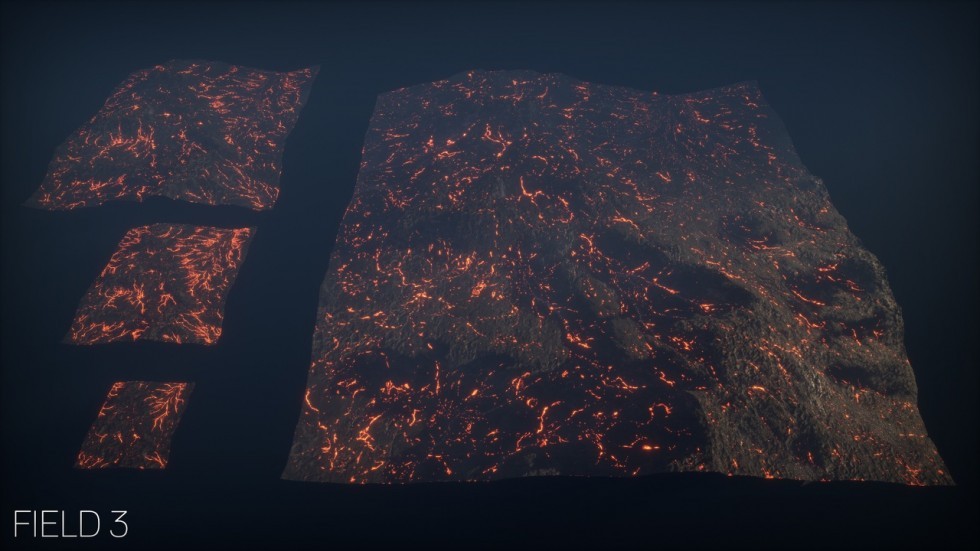 高清火山熔岩岩浆地形场景