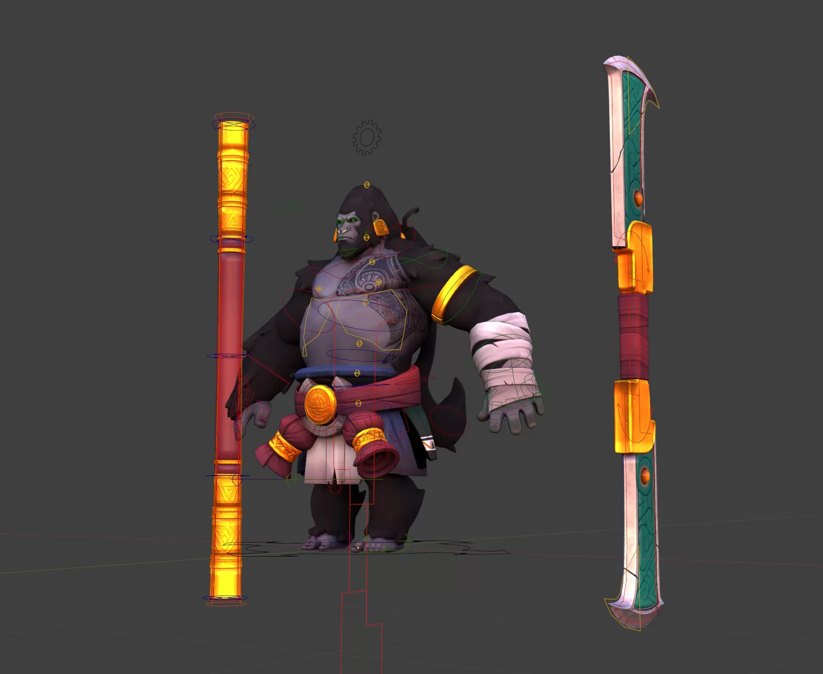 斗战灵猿Kibali - Blender模型带绑定贴图