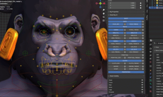 斗战灵猿Kibali - Blender模型带绑定贴图