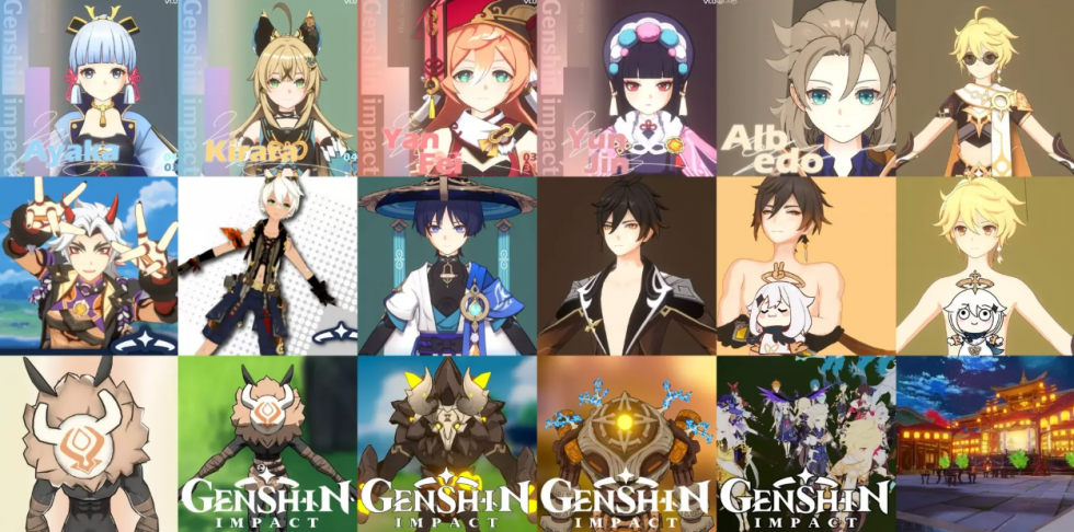 原神 模型 67套，Genshin NSFW