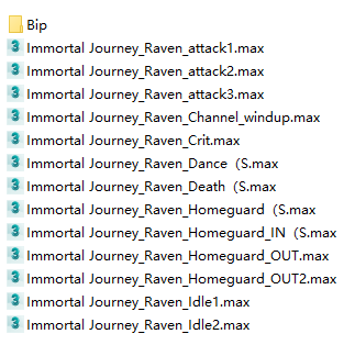  英雄联盟LOL瑞雯全套动作MAX源文件加bip文件 