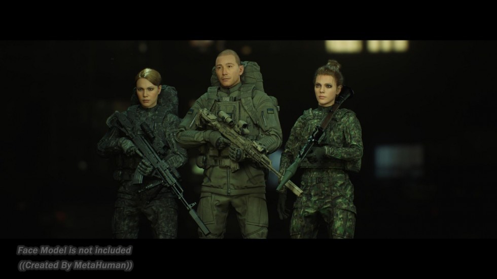 UE5虚幻4 Modular Soldier OPB Full 模块化士兵角色模型