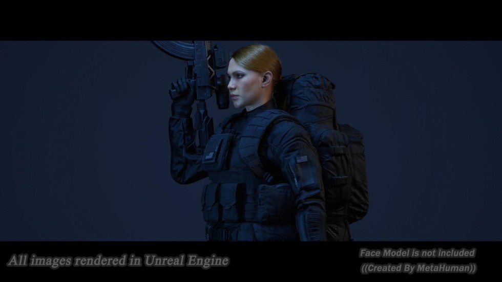 UE5虚幻4 Modular Soldier OPB Full 模块化士兵角色模型