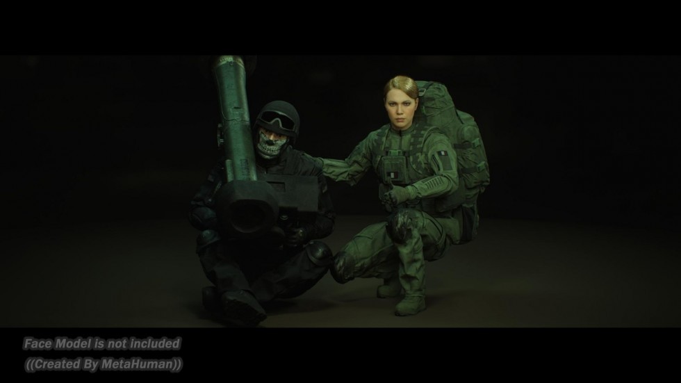 UE5虚幻4 Modular Soldier OPB Full 模块化士兵角色模型