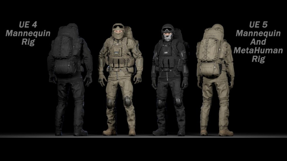UE5虚幻4 Modular Soldier OPB Full 模块化士兵角色模型