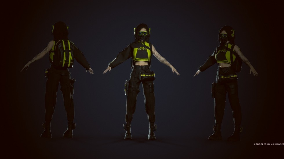 UE5虚幻4 Cyberpunk Girl 赛博朋克机甲女孩角色3D模型