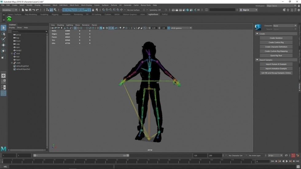 UE5虚幻4 Cyberpunk Girl 赛博朋克机甲女孩角色3D模型