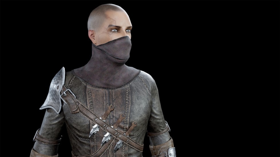 UE4虚幻5 Assassin 游戏低多边形刺客暗杀客角色模型
