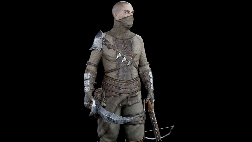UE4虚幻5 Assassin 游戏低多边形刺客暗杀客角色模型