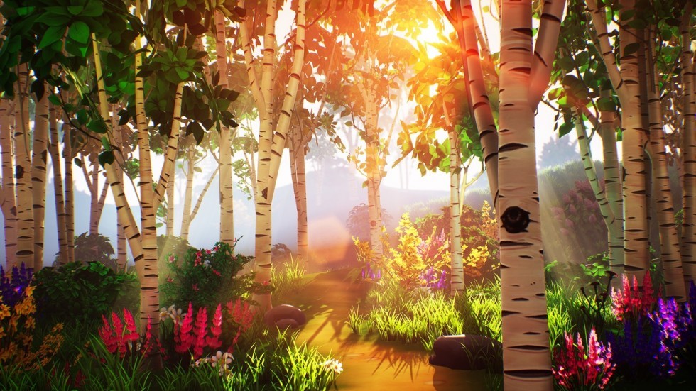 UE4虚幻4 Spring Environment 卡通可爱风格化小镇场景模型