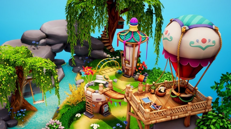 UE4虚幻4 Spring Environment 卡通可爱风格化小镇场景模型