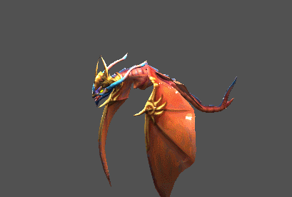 3DMAX翼龙，飞禽动作动画，带骨骼绑定与贴图FBX