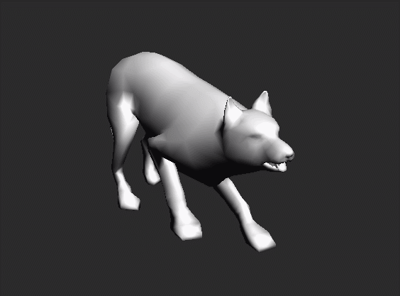 一只狼狗全套动作模型