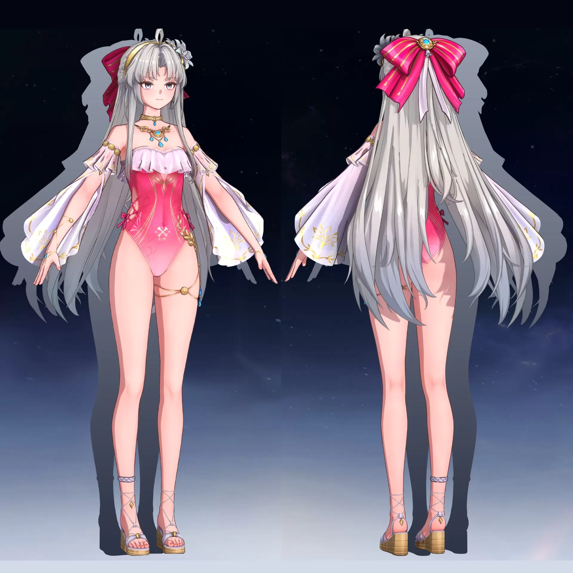 二次元风 美少女模型