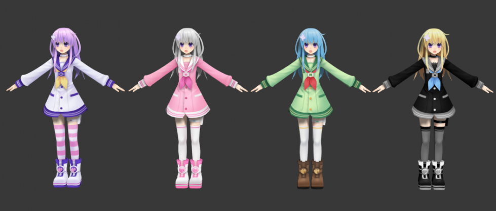 超次元战记战机少女Neptune 可换装-超次元戰記戰機少女Neptune模型
