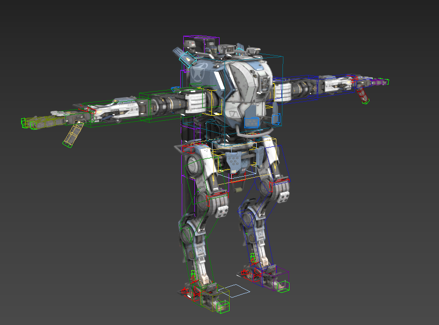 泰坦陨落 浪人机甲 3dmax绑定模型