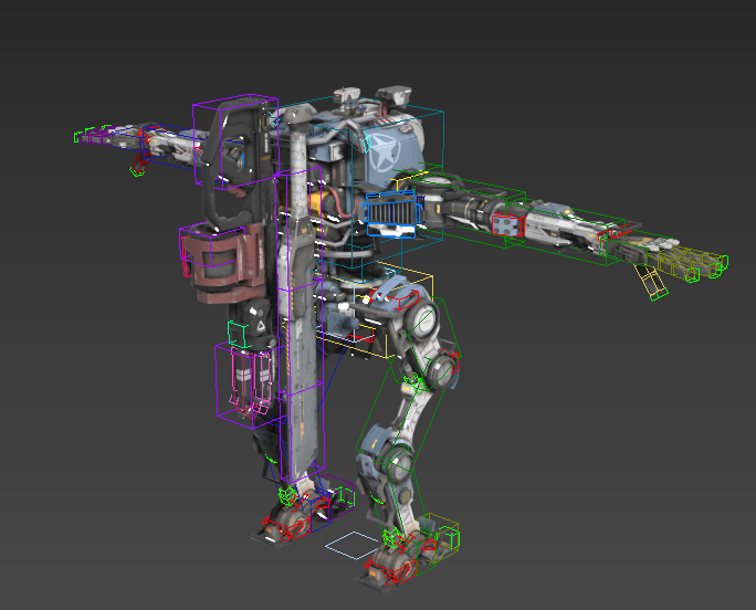 泰坦陨落 浪人机甲 3dmax绑定模型