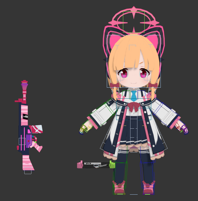 卡通小女孩max绑定模型