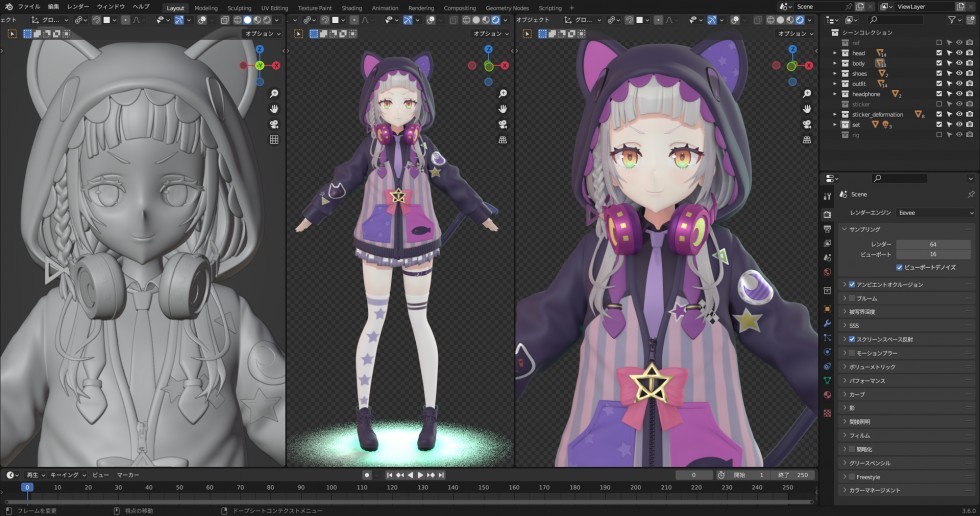 [ Blender ] Murasaki Shion hoodie costume.jpg