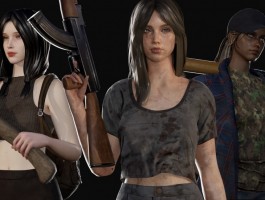 UE5虚幻4 冒险求生游戏生存女孩角色